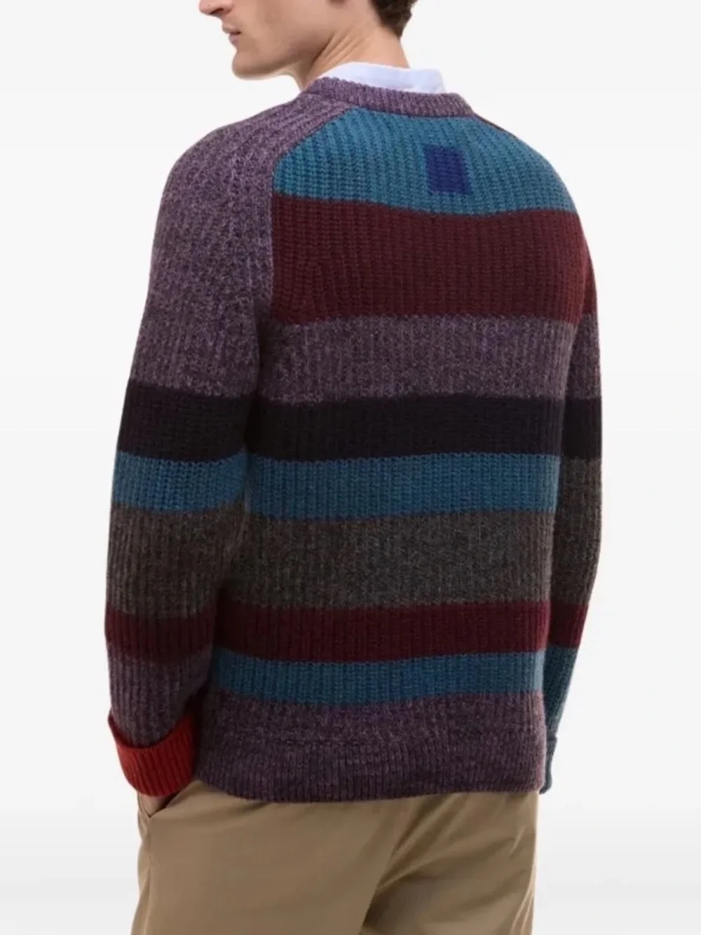 Paul Smith loves Barbour Men's Multi Strip Roundneck Sweater Sz M NWT
